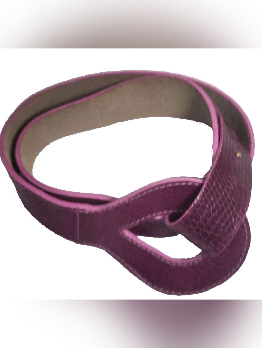 ADA Leather Belt, Maroon